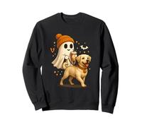Labrador Retriever Halloween Ghost Walking Labrador Dog Sudadera