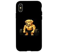 Labrador Retriever Halterofilia Culturista Entrenamiento Gimnasio Perro Carcasa para iPhone X/XS