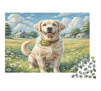 Labrador Retriever Jigsaw Puzzle for Adults Labrador in Meadow Fun Present & Activity for Home Wall Decor 38x26cm/1000pcs