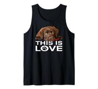 Labrador Retriever marrón This Is Love de Chocolate Lab Camiseta sin Mangas