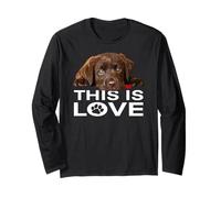 Labrador Retriever marrón This Is Love de Chocolate Lab Manga Larga
