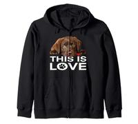 Labrador Retriever marrón This Is Love de Chocolate Lab Sudadera con Capucha