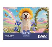 Labrador Retriever Mascota Perro Puzzle De 1000 Piezas Decoración Familiar Pinturas Famosas DIY Formación De Equipos Niños De 8 A 12 Años 70x50cm/1000pcs