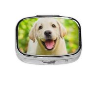 Labrador Retriever - Pastillero con 2 compartimentos, organizador portátil