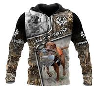 Labrador Retriever Pato Capucha Mujeres Hombres Perro de Caza 3D Impresión Sudadera Manga Larga Pullover Ropa Deportiva Top