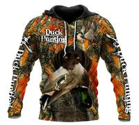 Labrador Retriever Pato Capucha Mujeres Hombres Perro de Caza 3D Impresión Sudadera Manga Larga Pullover Ropa Deportiva Top