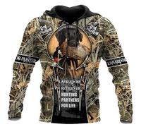 Labrador Retriever Pato Capucha Mujeres Hombres Perro de Caza 3D Impresión Sudadera Manga Larga Pullover Ropa Deportiva Top