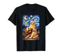 Labrador Retriever Playing Guitar Whimsical Art Camping Camiseta