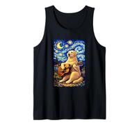 Labrador Retriever Playing Guitar Whimsical Art Camping Camiseta sin Mangas