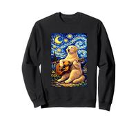 Labrador Retriever Playing Guitar Whimsical Art Camping Sudadera