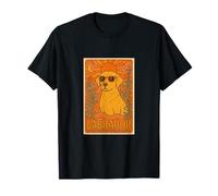Labrador Retriever Pop Art Nouveau Tarot Dorado Labrador Camiseta