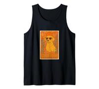 Labrador Retriever Pop Art Nouveau Tarot Dorado Labrador Camiseta sin Mangas