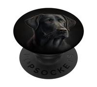 Labrador Retriever Puppy Dog Face Lab Black PopSockets PopGrip Adhesivo
