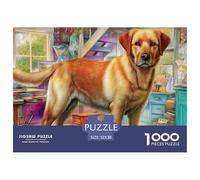Labrador Retriever Rompecabezas para Adultos La Fusión Entre Arte Y Desafío Extremo - El Regalo Original Que Definirá Tu Navidad, Recomendado para +14 Años 52x38cm/1000pcs
