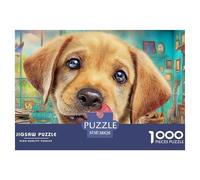 Labrador Retriever Rompecabezas para Adultos La Fusión Entre Arte Y Desafío Extremo - El Regalo Original Que Definirá Tu Navidad, Recomendado para +14 Años 38x26cm/1000pcs