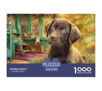 Labrador Retriever Rompecabezas para Adultos La Fusión Entre Arte Y Desafío Extremo - El Regalo Original Que Definirá Tu Navidad, Recomendado para +14 Años 52x38cm/1000pcs
