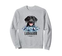 Labrador with Flowers Dog Mom Cute Pet Owner Lover Sudadera