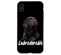Labradorable Chcolate Lab Perro Marrón Labrador Retriever Puppy Carcasa para iPhone XS Max