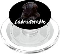 Labradorable Chcolate Lab Perro Marrón Labrador Retriever Puppy PopSockets PopGrip para MagSafe