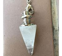 Labradoride Opale Avventurina Goldstone rystal Opale Corniola Occhio di Tigre Pendolo Colgante de cuentas 1Pcs 8 PWB810b-White Crystal C8978