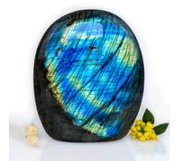Labradorita Forma Libre - Piedra natural Relajación Anti Estrés - Litoterapia Bien estar Meditación Yoga - 100% natural y artesanal - Labradorita EUSICE