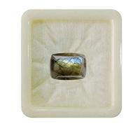 Labradorita natural de 55 quilates, piedra preciosa suelta rectangular con forma de cojín, cabujón, piedra de nacimiento curativa para chakras, signo del zodíaco Sagitario, de 10 quilates