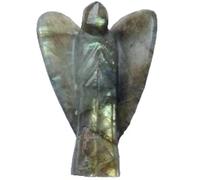 Labradorita tallada Ángel cristal curación de wellness regalo energía reiki Feng Shui concentración metafísica espiritual