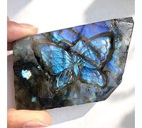 Labradorita tallada animales piedras naturales cuarzo minerales cristales curación Reiki piedras preciosas decoración del hogar-mariposa_Entrega aleatoria