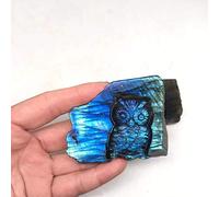 Labradorita tallada animales piedras naturales cuarzo minerales cristales curación Reiki piedras preciosas decoración del hogar-búho_Entrega aleatoria