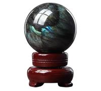 Labradorite Sphere Crystal Ball Decor Moonstone Gemstone Ball Ornament Home Decoration Feng Shui Decor,70mm