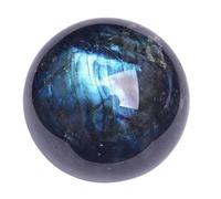 Labradorite Stone Sphere Ball with Stand Polished Crystal Ball Orb Sculpture Figurine for Divination Feng Shui Home Office Feng Shui Decorative,8-9cm