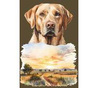 Labradors in the Country: College-Ruled Notebook with a Peaceful Field and Dog Cover #1: 6 x 9 Inch Lined Journal for Labrador Lovers, Country-Life Enthusiasts, Notes, Lists and Everyday Writing