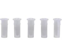 Labriciyon 100 piezas de juguetes blancos para hacer ruido, silbatos de plástico para perros, accesorios de repuesto de juguete (15,5 x 4,8 mm, 100 unidades)