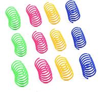 Labriciyon 12 piezas de juguetes para gatos adultos aburridos de interior con resorte en espiral interactivo resistente a las mordeduras de entrenamiento en espiral resortes para matar resortes,