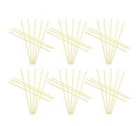 LABRIMP 100 Unidades Unidades de Palitos de Papel Rayados Amarillos para Algodón de Azúcar Seguros para Alimentos Compatibles con Máquinas para Cake Pops y Malvaviscos