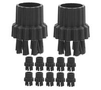 LABRIMP 12 Piezas Cepillos de Nylon para Limpiadora Vapor Cabezales para Limpieza Profunda de Baldosas y Juntas Repuestos para Mopas Hogar