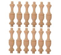 LABRIMP 12piezas Barandillas De Madera Maciza De Europeo Husillos De Madera para Decoración De Gabinetes Pilares Resistentes para Uso Interior y Exterior