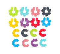 LABRIMP 16 Piezas Marcadores de Silicona para Copas de Vino Juego de Identificadores de Bebidas Coloridos para Fiestas Decorativos y Reutilizables Diseñados para Alegres