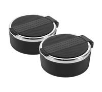 LABRIMP 2 Piezas Ceniceros de Coche Portátiles con Tapa Antihumo Diseño Cilíndrico para Porta Vasos Accesorios Interiores Vehículos