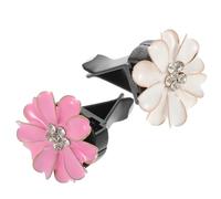 LABRIMP 2 Piezas Clips de Ventilación para Perfume de Automóvil Aromaterapia Diseño Seguro y Espacio Reducido Aromas para Interior del Vehículo Instalación Decoración Colores y Rosa