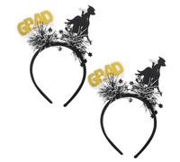 LABRIMP 2 piezas Diadema Graduación Diseño Doctor Mujer Accesorios Fiesta Graduados Elegante Cabeza Compatible Tipo Cabello