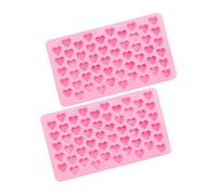 LABRIMP 2 Piezas Moldes de Silicona para Chocolate y Hielo Resistente Altas y para Repostería y Decoración Color Rosa