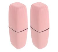LABRIMP 2 Piezas Vasos de Viaje para Cepillo de Dientes con Tapa Estuche Portátil Prueba de Fugas para Cepillos y Pasta Dental Diseño Infantil Compacto para Camping Escuela y Viajes