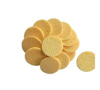 LABRIMP 20 piezas Esponjas de Celulosa Comprimida para Maquillaje y Limpieza Facial Redondas Suaves y Seguras para Piel Sensible Almohadillas Removedoras de Maquillaje Color Piel
