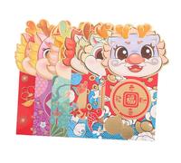 LABRIMP 24 Piezas Sobres Rojos de Papel Grueso con Diseños Chinos de Año del Dragón para Festival de Primavera y Regalo de Dinero Suerte