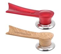LABRIMP 2piezas Asas de Reemplazo para Olla de Potenciales Manijas de Tapa de Cocina de Madera con Alta Resistencia al Calor y Fácil Instalación para Tapa de Cacerola Grande Rojo Madera