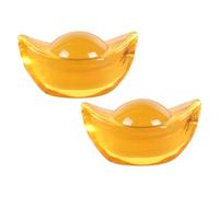 LABRIMP 2piezas Citrine Ingot Feng Shui Ornament Para Decoración De y Símbolo De y