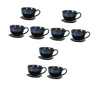 LABRIMP 3 Juegos Taza de Café Vintage de Japonesa con Plato Diseño para Té y Leche para Bebidas Calientes Casa