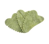 LABRIMP 3 Piezas Herramienta Masaje Jade Gua Sha Forma de Corazón Masajeador Facial Compacto Portátil para Cuidado Piel y Reducción de Hinchazón para Rutina Diaria y Viajes