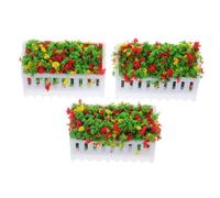 LABRIMP 3 Piezas Maceteros Blancos Miniatura para Casa de Muñecas Decoración Realista de Jardines Miniatura Accesorios para Paisaje Micro y Ornamentación Detallada